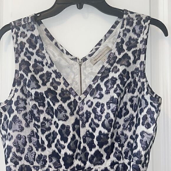 Banana Republic Blue and White Leopard Print Dress - Picture 8 of 12